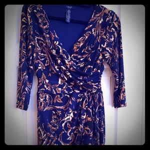Chaps faux wrap dress